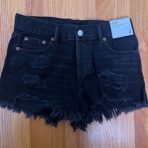 Aeropostale Black Denim Shorts